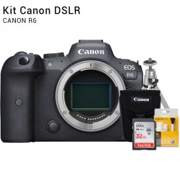 Canon R6 Corpo - Câmera Mirrorless  | Brindes: Bolsa, Cartão 32GB, Mini Tripé e Kit Limpeza